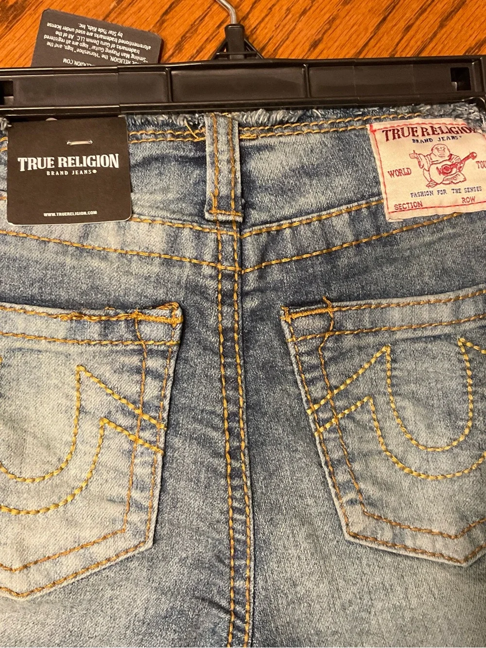 True Religion Light Blue Kids Jeans with Contrast Stitching